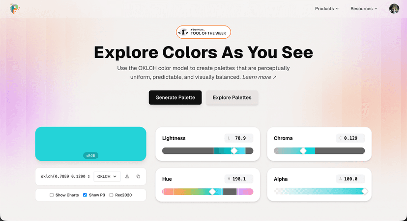 Palettt project screenshot
